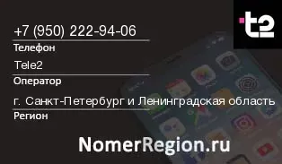 Кто звонил с 9502229406 - регион и оператор